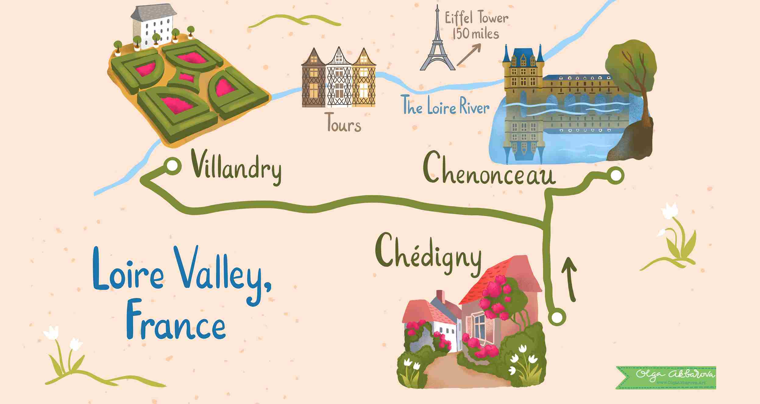 Loire Valley Castles Map