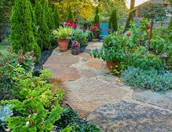 Small Patio, Arkansas Flagstone
Garden Design
Calimesa, CA