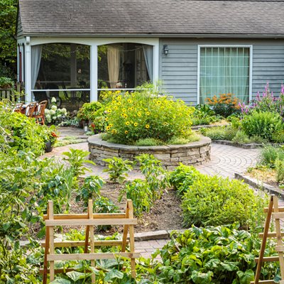 patio staged walk for modern landscape design