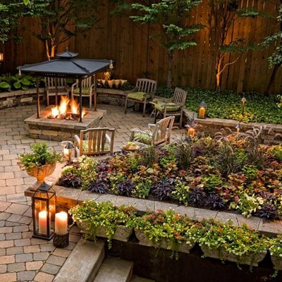 patio staged walk for modern landscape design