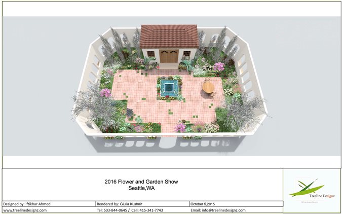 Garden Plan, Show Garden, El Patio Fuente, Northwest Flower And Garden Show
Northwest Flower & Garden Show
Seattle, WA