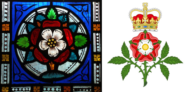 The TUDOR ROSE: The double rose of red and white, used both as a badge ...